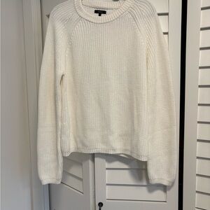 Quince Classic White Crew Neck Sweater
